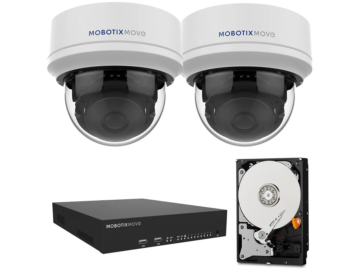 Mobotix Komplett-Set Dome + NVR NVR 8CH / 2x Dome 5MPx / HDD 2TB